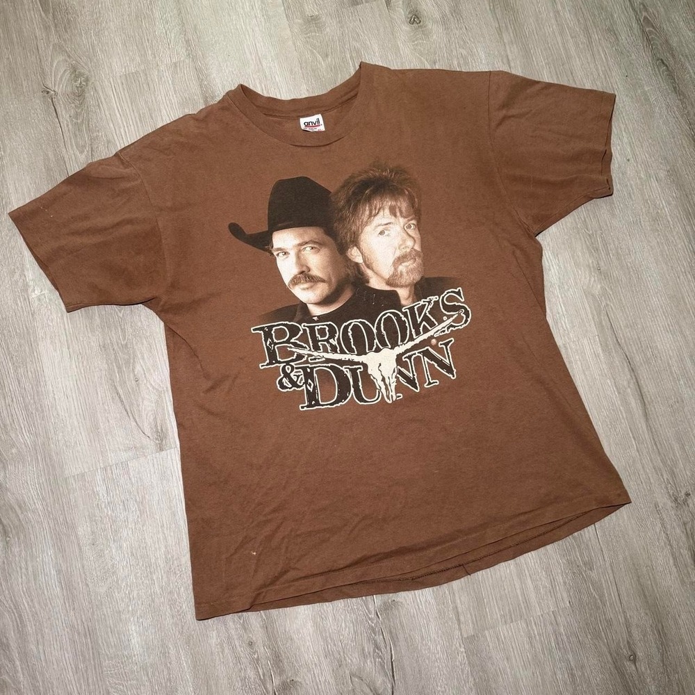 Brooks & Dunn vintage 90's "YOU ARE WHO YOU RIDE WITH" country music tee